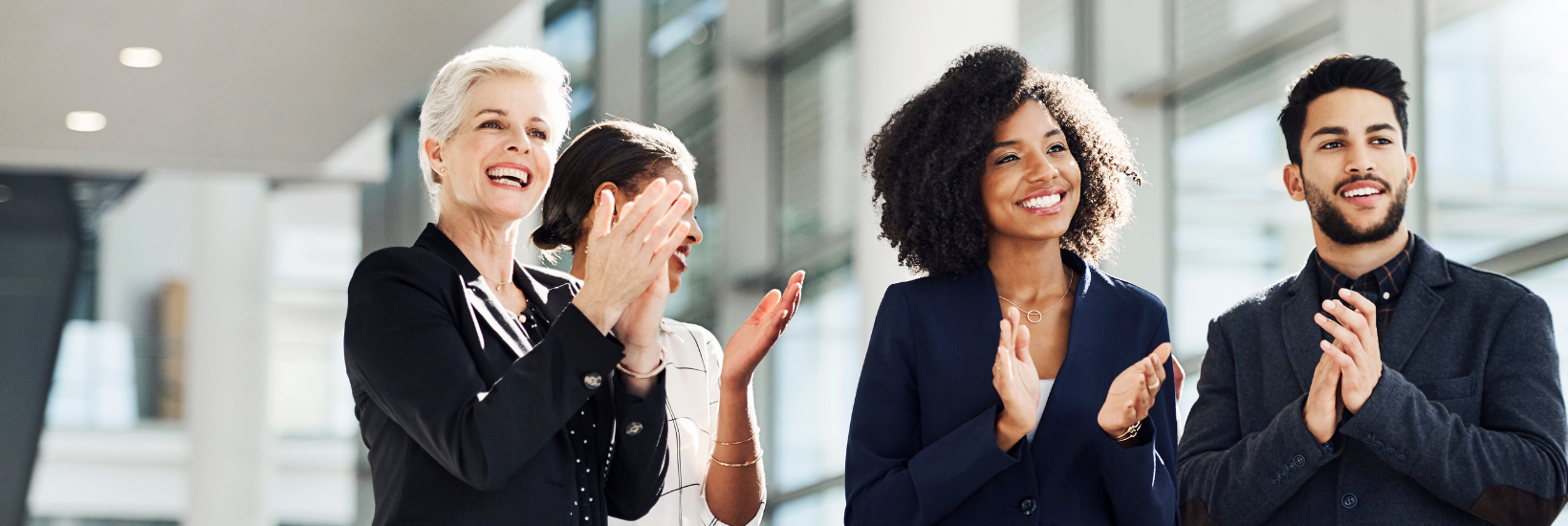 Employees recognizing a colleague