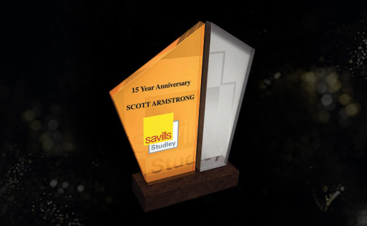 Glass trophies and awards are frequently made in classical, elegant shapes with angles that showcase their brilliance