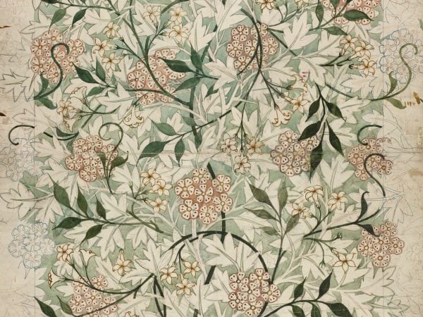 Green and white floral textile photo from Unsplash.
