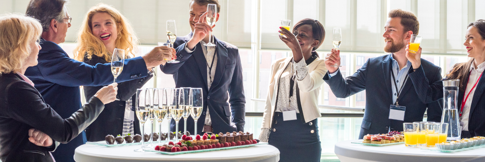 Employees celebrating during a special event