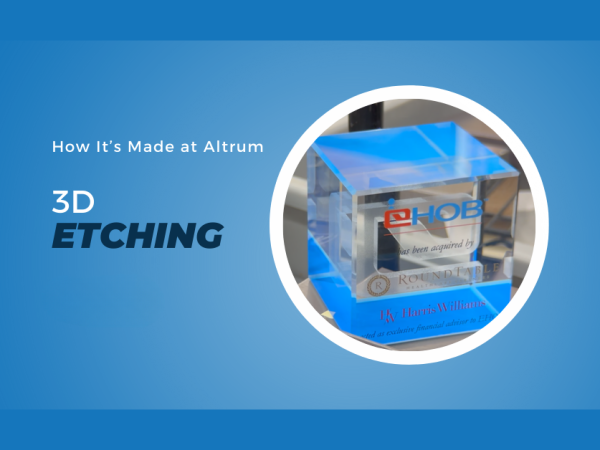 3D etching process used to create detailed designs within a material
