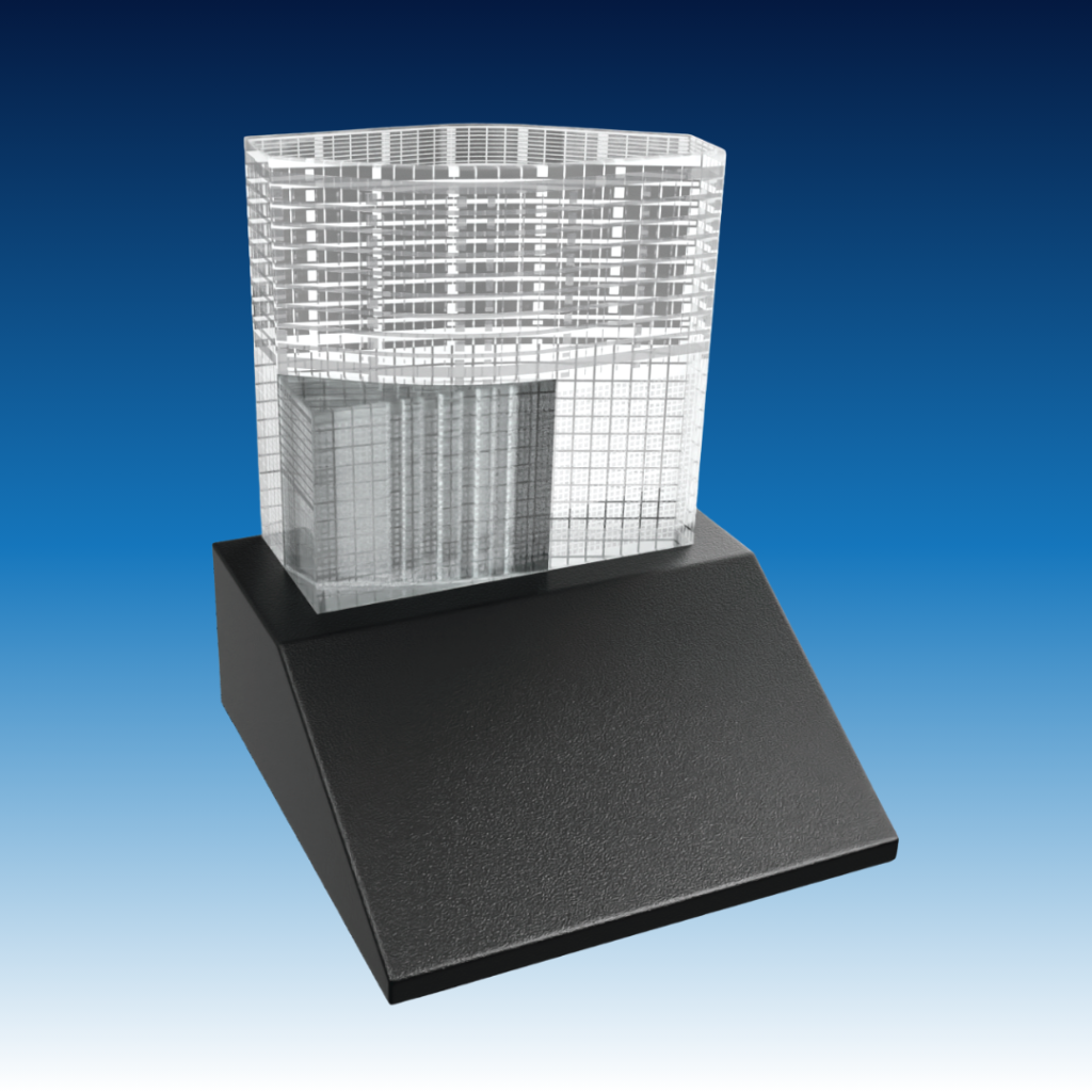 crystal building replica, acrylic building replica