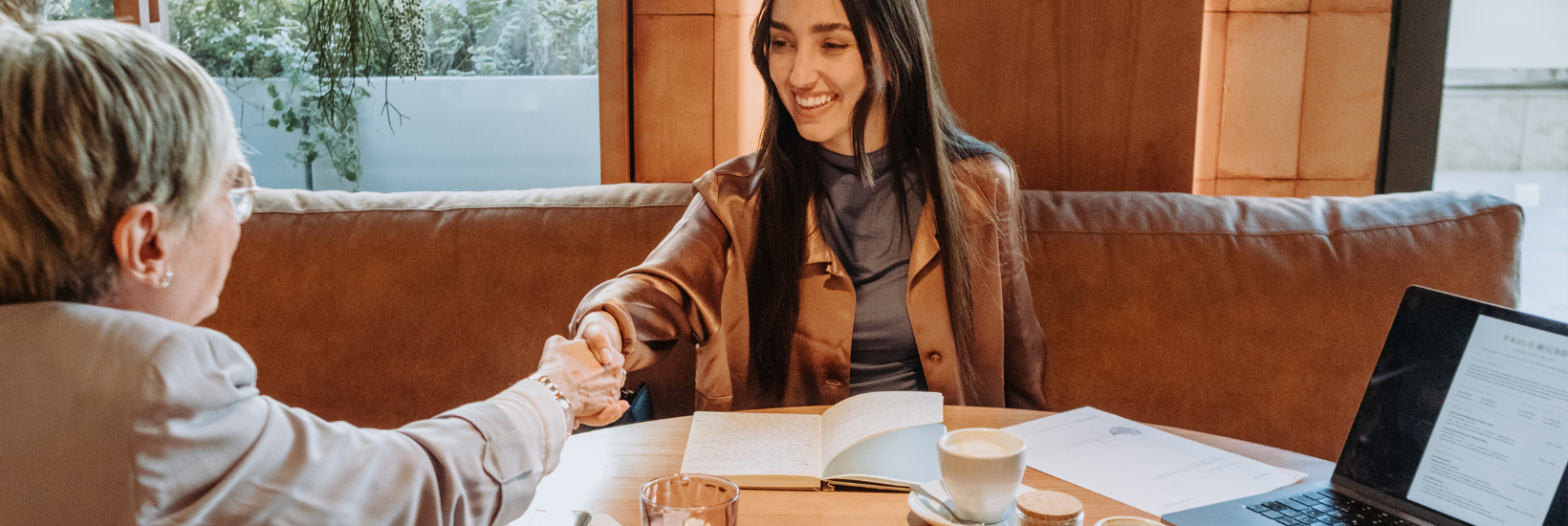 Candidate being interviewed for a job in retail