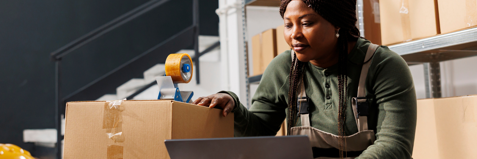 Employee easily offering recognition from her post