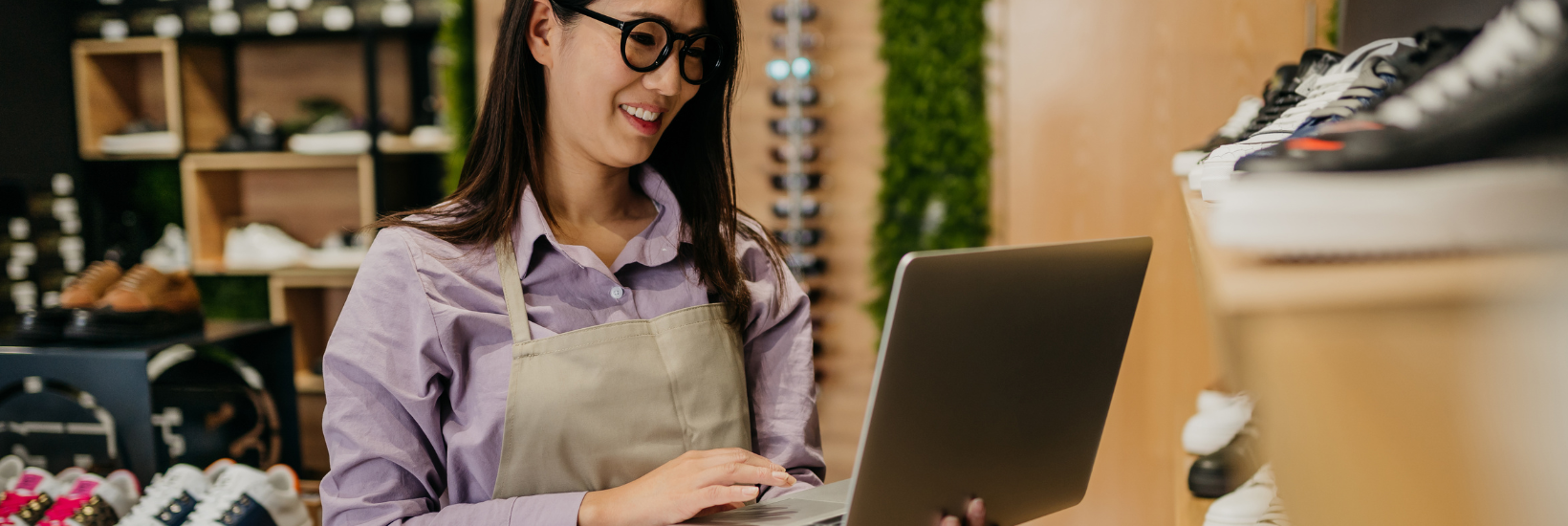 Woman working in retail