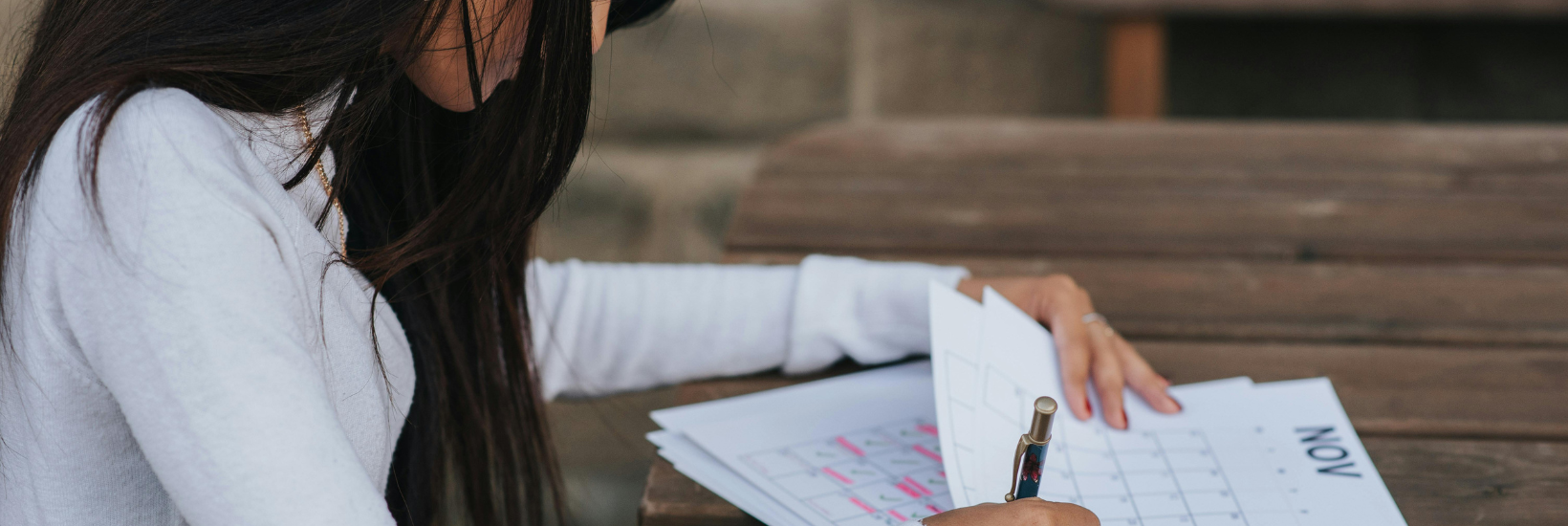 Managers trying to create a full schedule for her team in retail