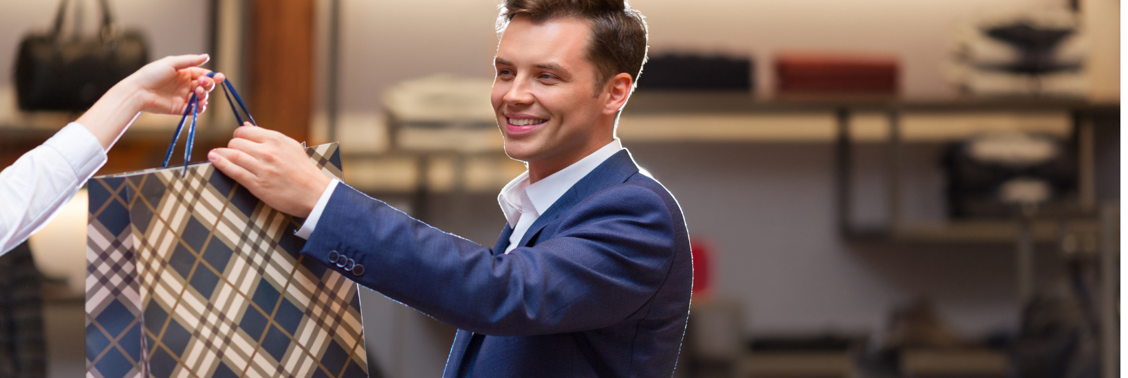 Happy employee working in retail