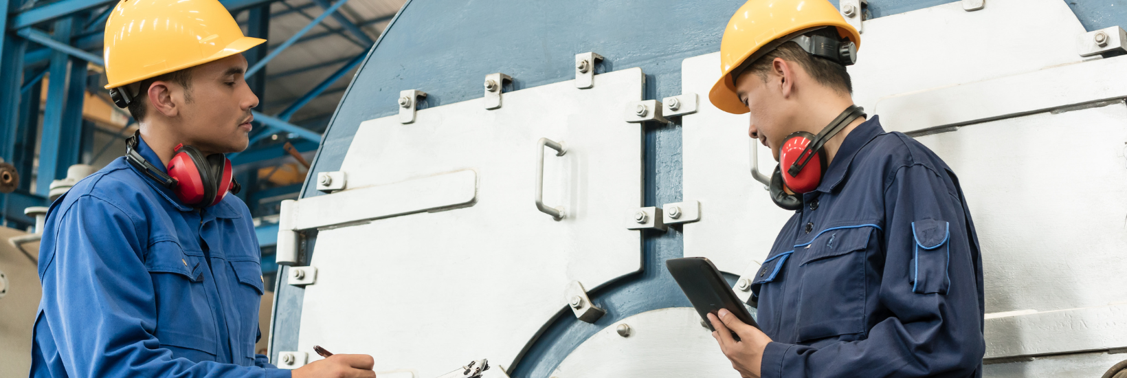 Employees working in a plant